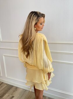 Jean dress yellow