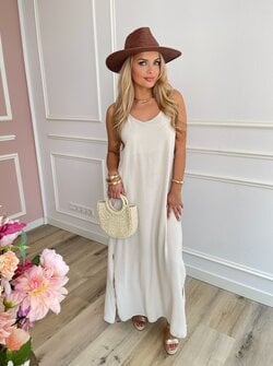 Zinnia maxi dress beige