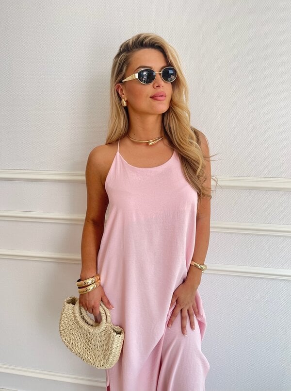 Zinnia maxi dress baby pink
