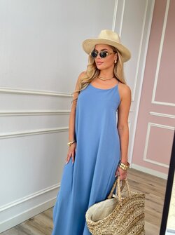 Zinnia maxi dress blue