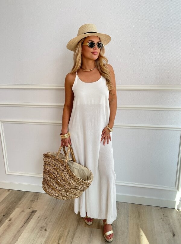 Zinnia maxi dress white