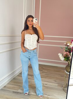 Noelle lace top white