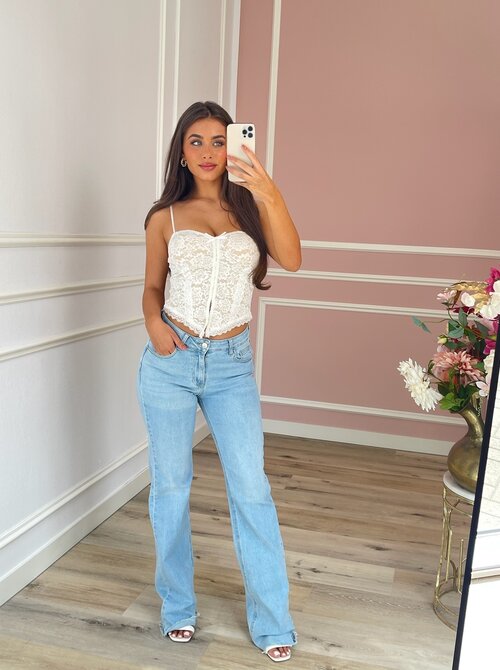 Noelle lace top white