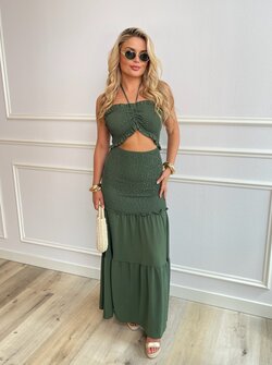Sabrina dress army