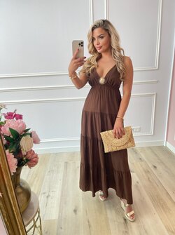 Mabel maxi dress brown Mabel maxi dress brown