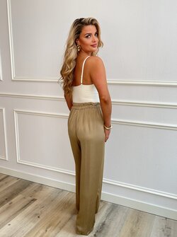 Cesily satin pants bronze