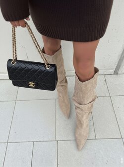 Suedine boots beige lola
