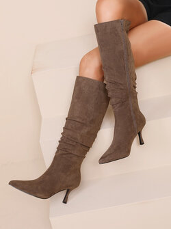 suedine  boots taupe lola
