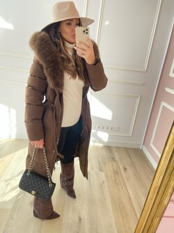 Sarah coat long brown