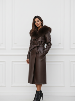LOPEZ COAT BROWN FAUX FUR LOPEZ COAT BROWN FAUX FUR