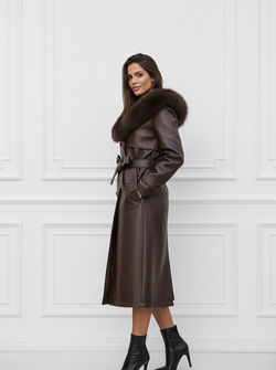 LOPEZ COAT BROWN FAUX FUR LOPEZ COAT BROWN FAUX FUR