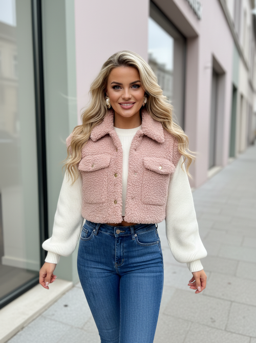 Charlie furry jacket pink Charlie furry jacket pink