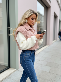 Charlie furry jacket pink Charlie furry jacket pink