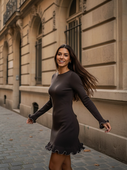 Kim dress brown Kim dress brown