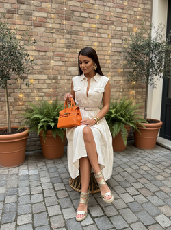 Morgan dress beige