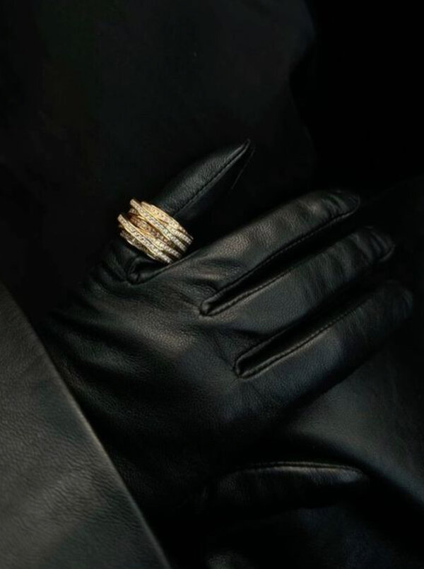 Handschoenen echt leer black