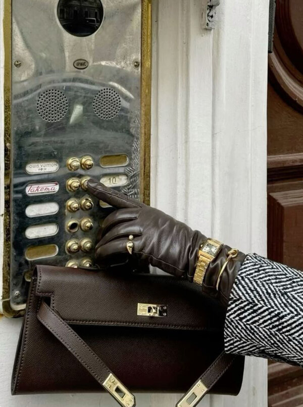 Handschoenen echt leer brown