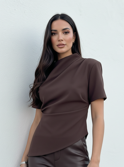 Emily top brown