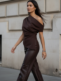 Emily top brown
