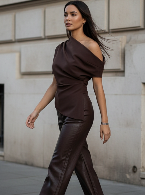 Emily top brown