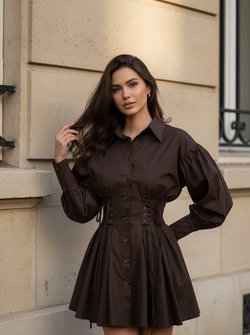 Jeanet dress brown