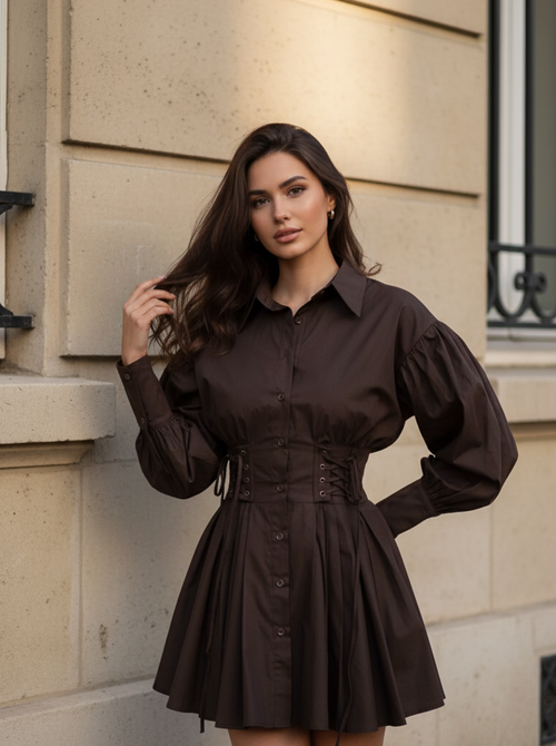 Jeanet dress brown