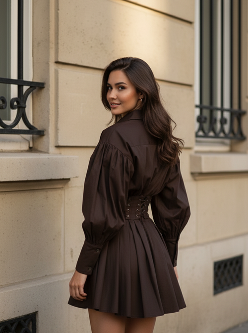 Jeanet dress brown