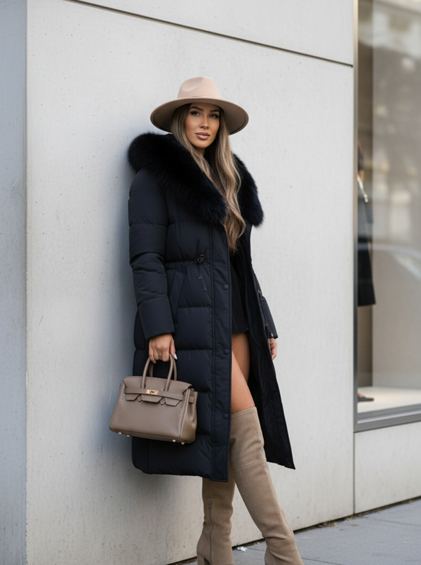 Sarah coat long black