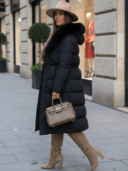Sarah coat long black