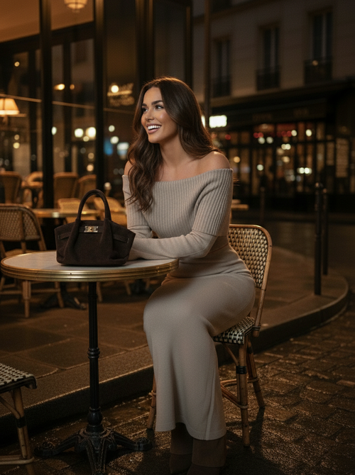 Dani dress taupe Dani dress taupe