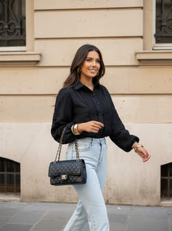 che blouse black
