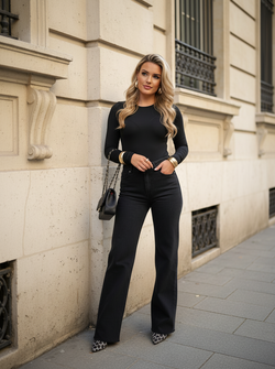 Lisa straight jeans black