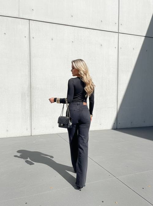 Lisa straight jeans black