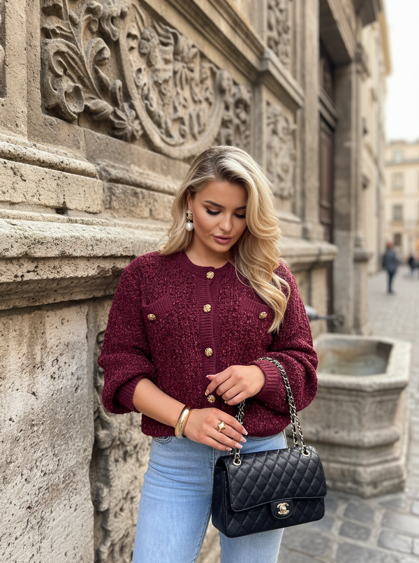 Claire cardigan bordeaux