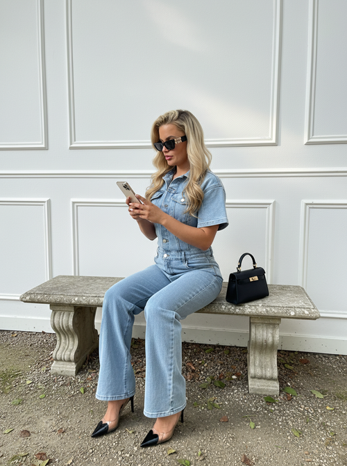 Denim jumpsuit revi