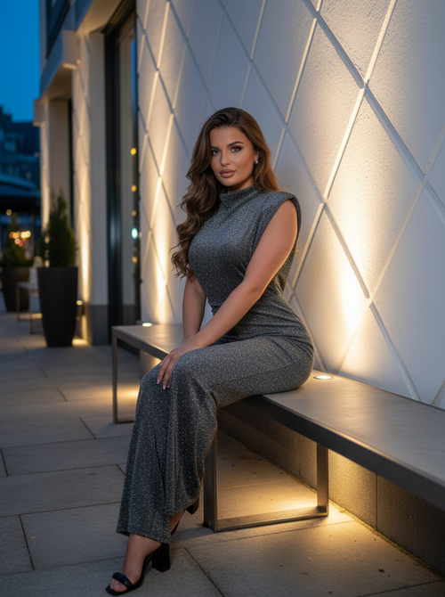 Liza jumpsuit silver