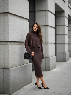 Valerie twin set brown