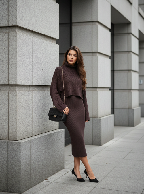 Valerie twin set brown