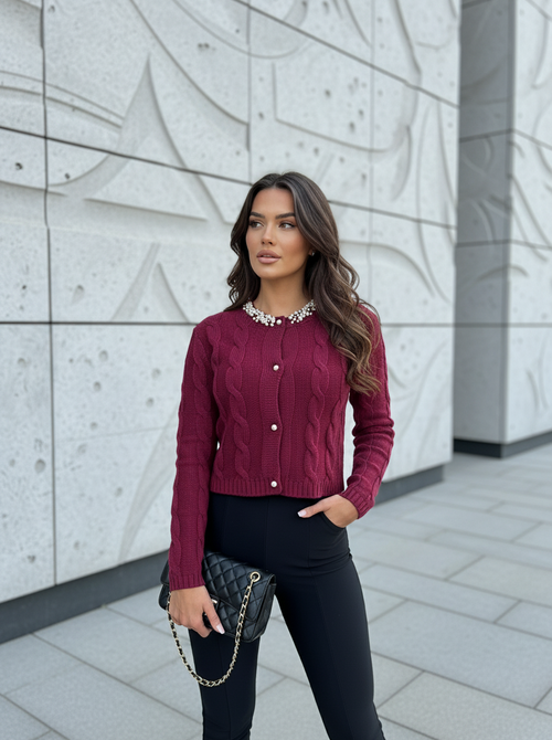 eef vest bordeaux pearl