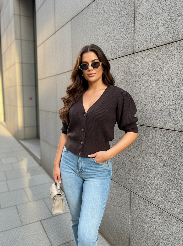 Lovely vest brown