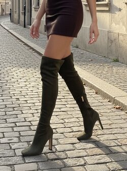 Fallon suède boots green