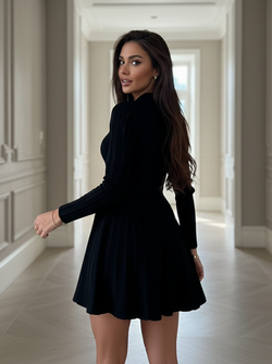 Dahlia button dress black Dahlia button dress black