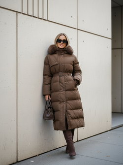 Jolene  long jacket brown Jolene  long jacket brown