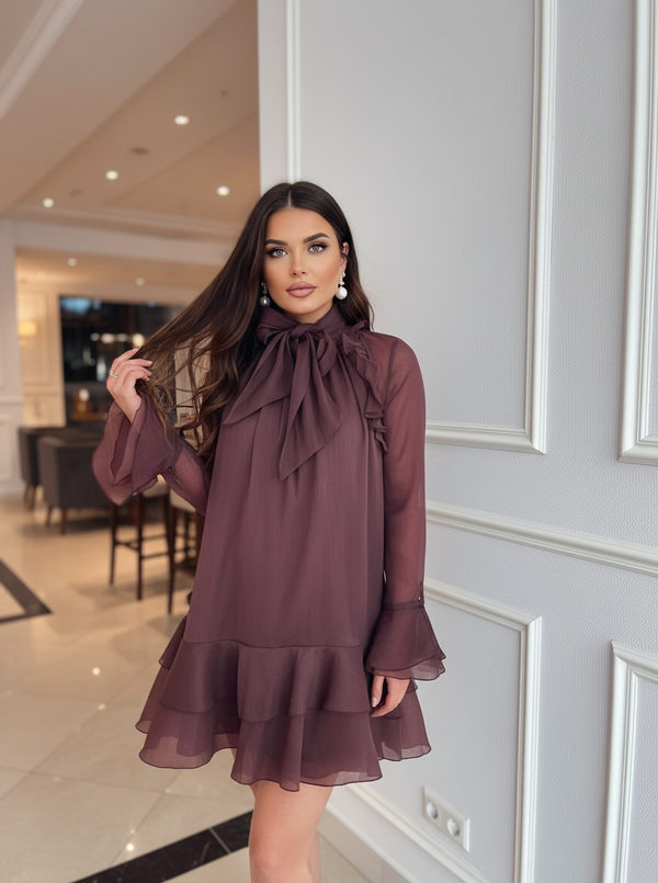 Natalia dress plum