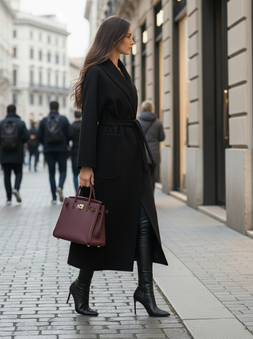 Valentina coat black Valentina coat black