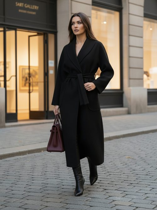 Valentina coat black Valentina coat black