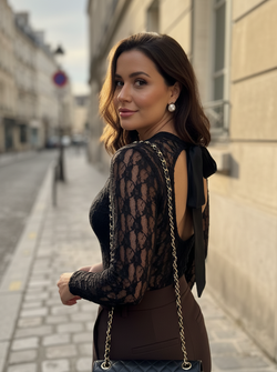 Stef lace body bow black