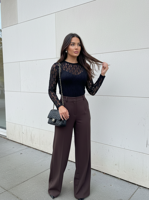 Stef lace body bow black