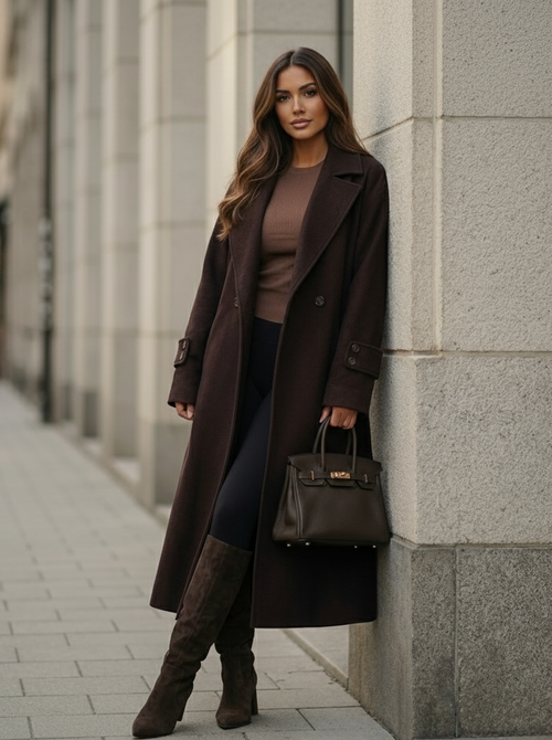 Saar coat plum
