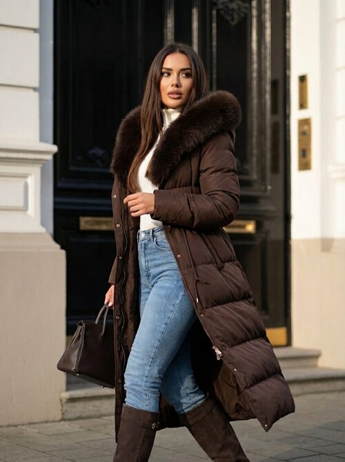 Sarah coat long brown Sarah coat long brown